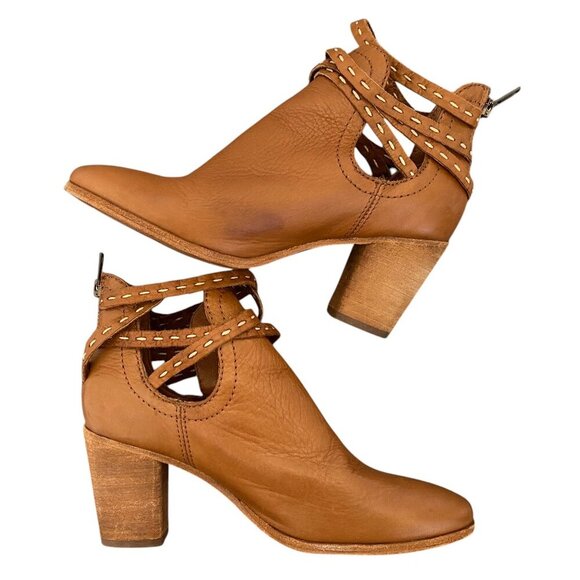 Frye Naomi Pickstitch Leather Booties - Picture 2 of 10